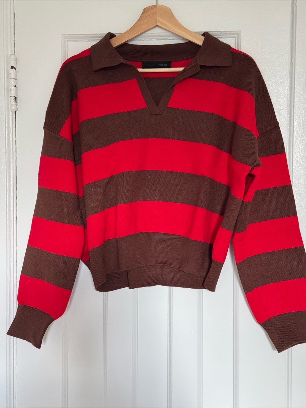 Red and Brown Stripe Sweater- Zara